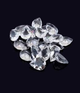 Quartz cristal naturel à facettes coupe poire pierres précieuses en vrac prix usine pierre précieuse régulière - Product Image 3