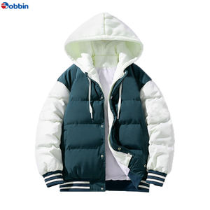 Blouson matelassé pour homme personnalisable de haute qualité, style varsity, baseball, broderie, lettre, polyester haut de gamme, bomber, Jacek, bulle - Product Image 3