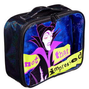 Borsa per il Trucco Maleficent A4wet di Grande Capacità con Cerniera, Custodia Portatile di Lusso in Tela e PU Stampata - Product Image 2