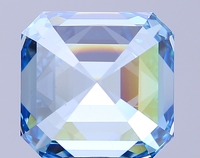 12.05 Carat Asscher Cut Fancy Vivid Blue Laser Drilled Lab Grown Diamond VS1 IGI Certified CVD Excellent Corporation