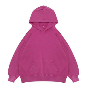 Vente en gros de sweat à capuche surdimensionné pour femmes sweat à capuche long en tissu éponge teint uni avec impression numérique et sérigraphie personnalisée - Product Image 1