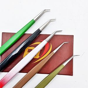 Pinzas de Precisión para Extensión de Pestañas, de Acero Inoxidable Ecológico, Antiestáticas, Duraderas, con Punta Puntiaguda, para Manicura, Marca Privada - Product Image 6