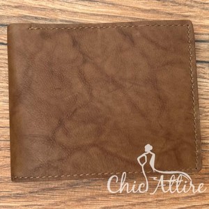Portefeuille à deux volets en cuir de vache véritable 100% de qualité supérieure avec pochette à monnaie au prix d'usine - Product Image 1