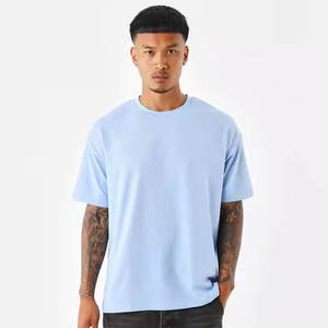 T-shirt pour homme coupe classique 100% coton de qualité supérieure, design à épaules tombantes, imprimé cool à carreaux, col rond, tissu jersey 300g - Product Image 2