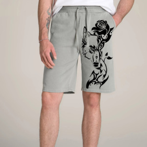 Pantalones cortos de chándal High Street Jogger de diseño personalizado para hombres de talla grande, cintura elástica cómoda, malla lavada con ácido, antiarrugas - Product Image 2