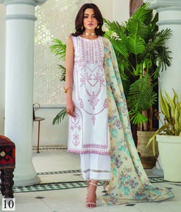 ชุดเดรสฤดูร้อนสไตล์อิสลามสำหรับผู้หญิงจากปากีสถานชุดเดรสสไตล์ปากีสถานจากผ้าฝ้ายสวิส/สนามหญ้า - Product Image 5