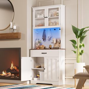 Armoires de <span class=keywords><strong>cuisine</strong></span> modernes en bois blanc avec tiroirs, armoires de <span class=keywords><strong>cuisine</strong></span> pour rangement intérieur, armoire de garde-manger DR544 - Product Image 2