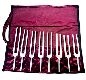 Ensemble de diapasons à huit chakras de haute qualité et durables avec sac, guérison sonore, méditation, relaxation, manuel, aluminium, certifié CE - Product Image 1