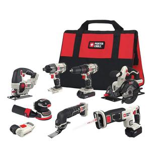 Kit Combinado Inalámbrico de 8 Herramientas y 20V, Incluye Taladro, Atornillador de Impacto, Sierra Circular, Sierra Recíproca, Lijadora Orbital, Herramienta Oscilante y Linterna - Product Image 6
