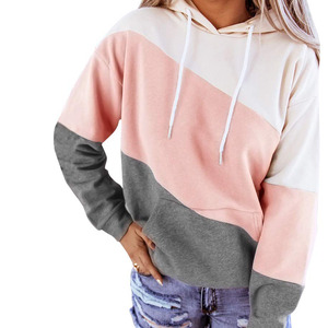 Sudadera de punto de gran tamaño, sudaderas con capucha grises antiretráctiles para invierno y otoño para mujer, sudaderas con capucha con logotipo personalizado para mujer - Product Image 2