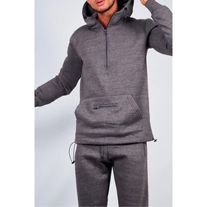 Y2K Moda Streetwear Conjunto Unisex Cuarto Zip Up Sudadera con capucha Conjunto de gran tamaño Hombres Chándal Pantalón Moda de lujo Hombres Jogger Conjunto de dos piezas - Product Image 5