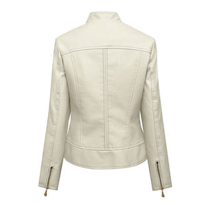 Chaqueta de Cuero Sintético de Punto para Mujer, Invierno 2026, Personalizada, Informal, Ajustada, de Alta Calidad, Impermeable, Transpirable, con Forro de Algodón - Product Image 2