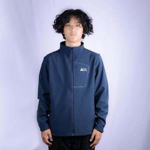 Chaqueta Softshell Ligera Informal para Hombre, Impermeable, Cortavientos, con Cuello Alto, Estampado, Relleno de Poliéster, para Exteriores - Product Image 2