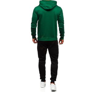 Venta al por mayor de ropa deportiva de algodón 100% de talla grande personalizada conjunto de Sudadera con capucha de lana de gran tamaño Jogger invierno transpirable impreso chándales con capucha - Product Image 5