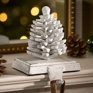 Support décoratif de support de bas de Noël en métal pour la décoration de vacances de manteau de cheminée crochet suspendu conception robuste - Product Image 3