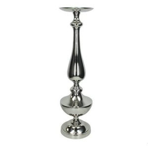 Centres de table de mariage bougie pilier design fait à la main chauffe-plat bougeoir finition nickel bonne qualité - Product Image 1