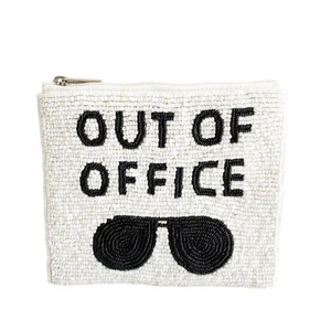 Monedero bordado fuera de la Oficina con cuentas en blanco y negro de lujo con hermosa personalización y aspecto de diseñador superior para niña - Product Image 1