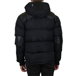 Chaqueta acolchada ligera para hombre en negro con capucha, abrigo de invierno Cálido impermeable para exteriores y ropa informal para hombre - Product Image 4