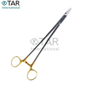 ที่ใส่เข็มแบบมืออาชีพคีมหนีบแบบครึ่งทองหนัก205มม. 8นิ้วเครื่องมือทางการแพทย์แบบเข็ม - Product Image 2