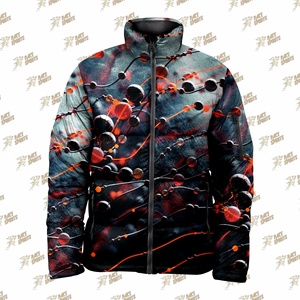 Custom Design Sublimated Puffy Winter Bubble Jacket Custom Sublimation Breathable <b>Poly</b> <b>Filled</b> Winter Padded Puffer Jacket - Product Image 3