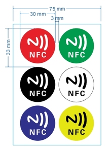 Etiqueta Adhesiva Inteligente NFC RFID Personalizada, Mini, Pasiva y Programable para Tarjetas de Visita, Hecha de PET, Papel, NFC213/215/216, PVC - Product Image 6