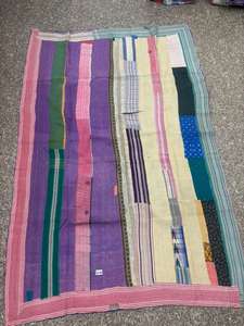 Cosido a mano 100% algodón hecho a mano Reversible Kantha sostenible Kantha tradicional Vintage hecho a mano Boho Chic Kantha - Product Image 4