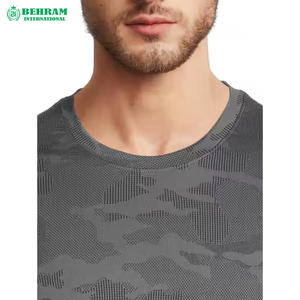 T-shirts en coton 100% rouge uni pour hommes, décontractés, col rond, manches régulières, grandes tailles, coupe ample, anti-rides, écologiques - Product Image 4