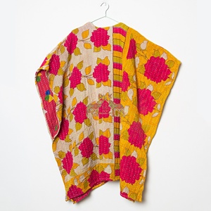 New Arrival Wholesale Simple Vintage 100% Pure Cotton Eco-Friendly Kaftan Maxi Dress Kantha for Women - Product Image 3