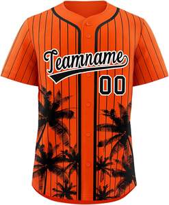 Personalizable Estilo EE. UU. Aparejos de sarga Ropa deportiva Sublimado Béisbol Softball Jerseys Bordado Letras Números Botón Equipo - Product Image 6