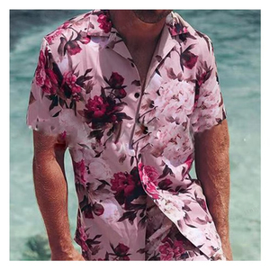 Ensemble de chemises florales de plage hawaïennes décontractées pour hommes, printemps et été, nouvelle chemise de plage à manches courtes-respirant imprimé - Product Image 6