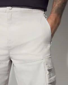 Pantalones cortos de agua personalizados para hombres de buena calidad, pantalones cortos informales con cordón en la cintura, multibolsillos, Color sólido, personalización completa que incluye - Product Image 5