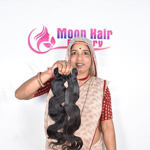 Extensiones de Cabello Humano Natural Negro para Mujer, 100% Cabello Indio Virgen con Ondas Profundas y Cutículas Alineadas, Doble Trama, Hechas a Máquina, en Venta - Product Image 1