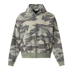 Sudadera con Capucha Térmica con Estampado de Camuflaje, Estilo Holgado, para Hombre, 100% Poliéster y Algodón, Estilo Urbano, Unisex - Product Image 1