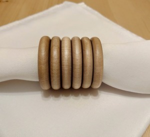 Anneaux de serviette en bambou argenté moderne, écologiques, best-sellers, style animal, artisanat naturel poli, décoration de table de mariage tendance - Product Image 2