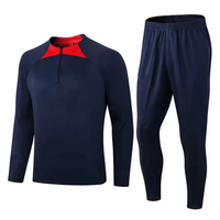 Survêtement Homme Personnalisé avec Logo en Polyester, Bleu Ciel et Blanc Contrastant, Veste Zippée Intégrale et Pantalon – Fabricant OEM