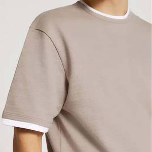 T-shirts décontractés en coton biologique pour hommes, design personnalisé, qualité supérieure, vente en gros, style hip-hop, été - Product Image 3