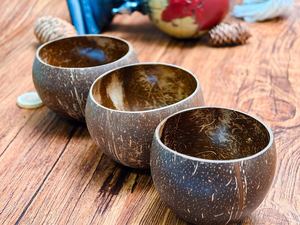 Tazón de Cáscara de Coco Hecho a Mano de Primera Calidad, Tazón Natural Ecológico Reutilizable y Sostenible para el Hogar, la Cocina y el Restaurante - Product Image 3