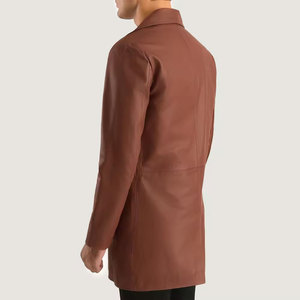Abrigo Largo de Cuero Camel para Hombre, Nuevo Modelo 2025, Relleno de Plumón de Alta Calidad para Invierno - Product Image 4