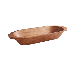 Bol de service à riz en bois d'acacia avec vernis pour la maison à faible coût bol à pâte à texture naturelle au design unique pour restaurant - Product Image 6