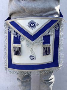 Tabliers maçonniques avec collier à chaîne, bijoux, gants, FAIT MAIN - HSE - Product Image 4