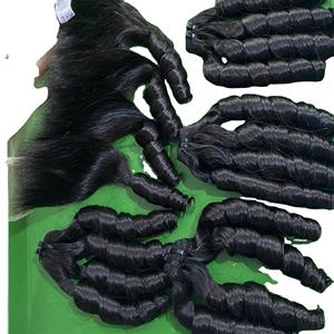 Perruque Frontale HD Super Double Drawn Fumi Cheveux Naturel Noir Vierge Cheveux Humains Vietnamien - Product Image 3