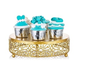 Copper Hammered Metal Cake Stand Home Decorative Wholesale Handmade Customized Design Latest Decorative Metal Cake Stand - Product Image 1