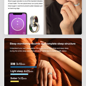 Умное кольцо с ИИ и управлением через приложение, водонепроницаемый фитнес-трекер для спорта и мониторинга сна, совместимость с iOS и Android, для мужчин и женщин - Product Image 5