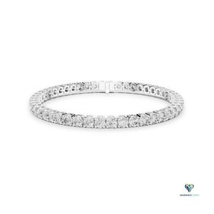 7.008 CT Round Lab Grown Diamond Tennis Bracelet in 14K <b>Solid</b> <b>Gold</b> 3.30mm Round Cut Diamond Bracelet for Women <b>Gold</b> Fine Jewelry - Product Image 1