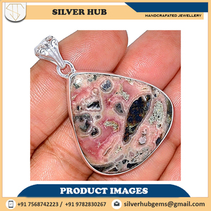 Enfático Colgante de pirita rara en Rodocrosita de Plata de Ley 925 a la venta al mejor precio minerales raros amantes de la energía cristalina - Product Image 2