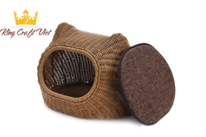 Fournisseur vietnamien Nouveau lit pour animaux de compagnie en rotin tressé Lit pour chat et chien d'intérieur Mignon nid pour chat en rotin tressé fait à la main Produits pour animaux de compagnie - Product Image 6