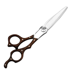 Tijeras de Peluquería con Mango de Goma, de Acero Inoxidable de Alta Calidad, Afiladas, para Diestros, con Filo Recto - Product Image 1