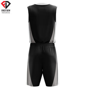 Royal blanc-bleu marine, couleurs unies, nom de l'équipe de Sublimation, broderie numérique, imprimé, grande taille, séchage rapide, ensembles d'uniformes de basket-ball pour hommes - Product Image 5