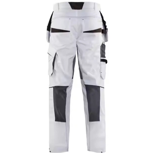 Pantalon de travail cargo droit léger en laine peignée durable pour homme, personnalisé en usine, été, avec plusieurs poches - Product Image 3