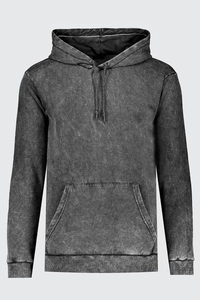 Sweat à capuche vintage oversize délavé à l'acide pour hommes, sweat à capuche épais en éponge française, zippé, teint uni, pour streetwear d'hiver. - Product Image 5